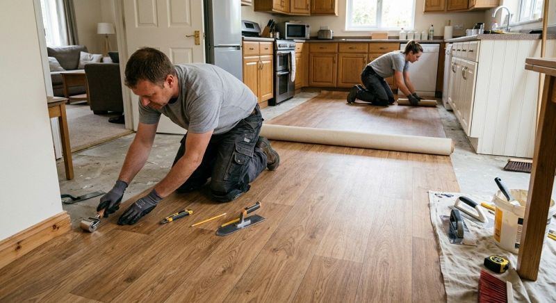 Linoleum Flooring Replacement in Arlington, MA
