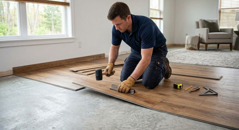 Luxury Vinyl Tile Installation in Abington, MA