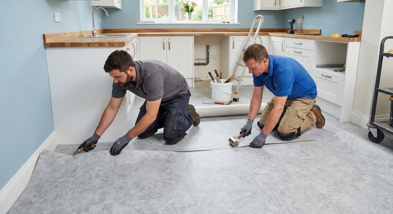 Sheet Linoleum Installation in Hopkinton, MA
